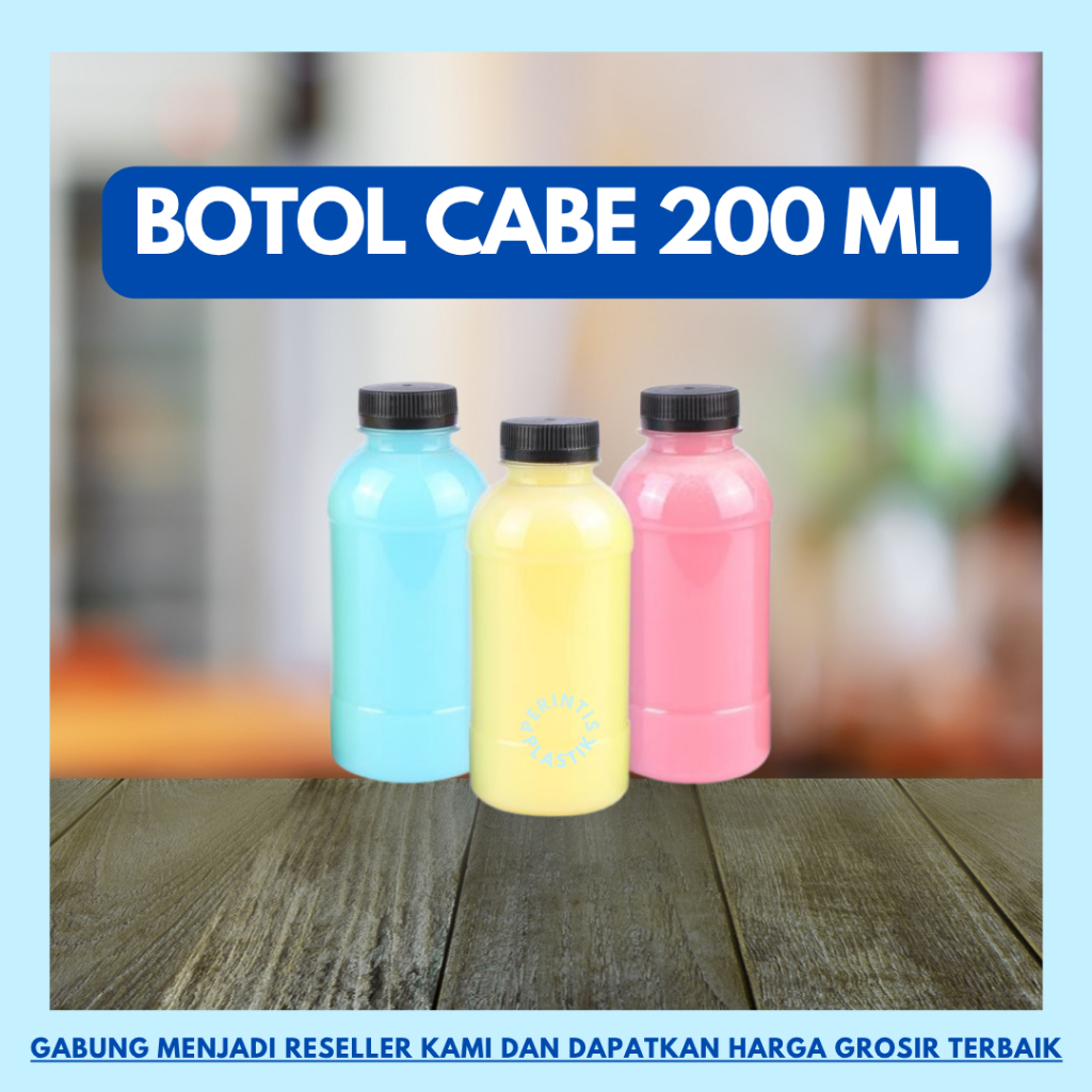Botol Plastik Cabe 200ml/Botol Cabe 200ml