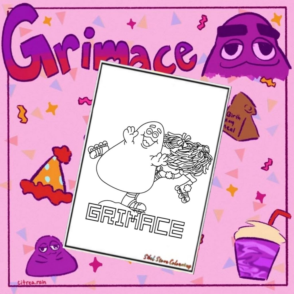 

KERTAS GAMBAR MEWARNAI GRIMACE V1 ISI 11 LEMBAR GAMBAR BERBEDA / KERTAS GAMBAR TEBAL / PAUD / SD / TK