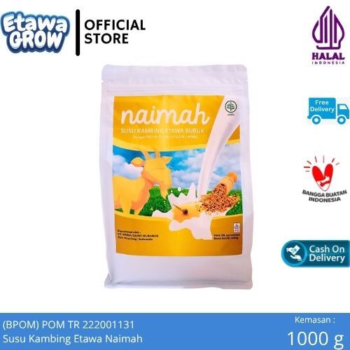 

Susu Kambing Etawa Bubuk Naimah Asli Original Kemasan 1000 Gram