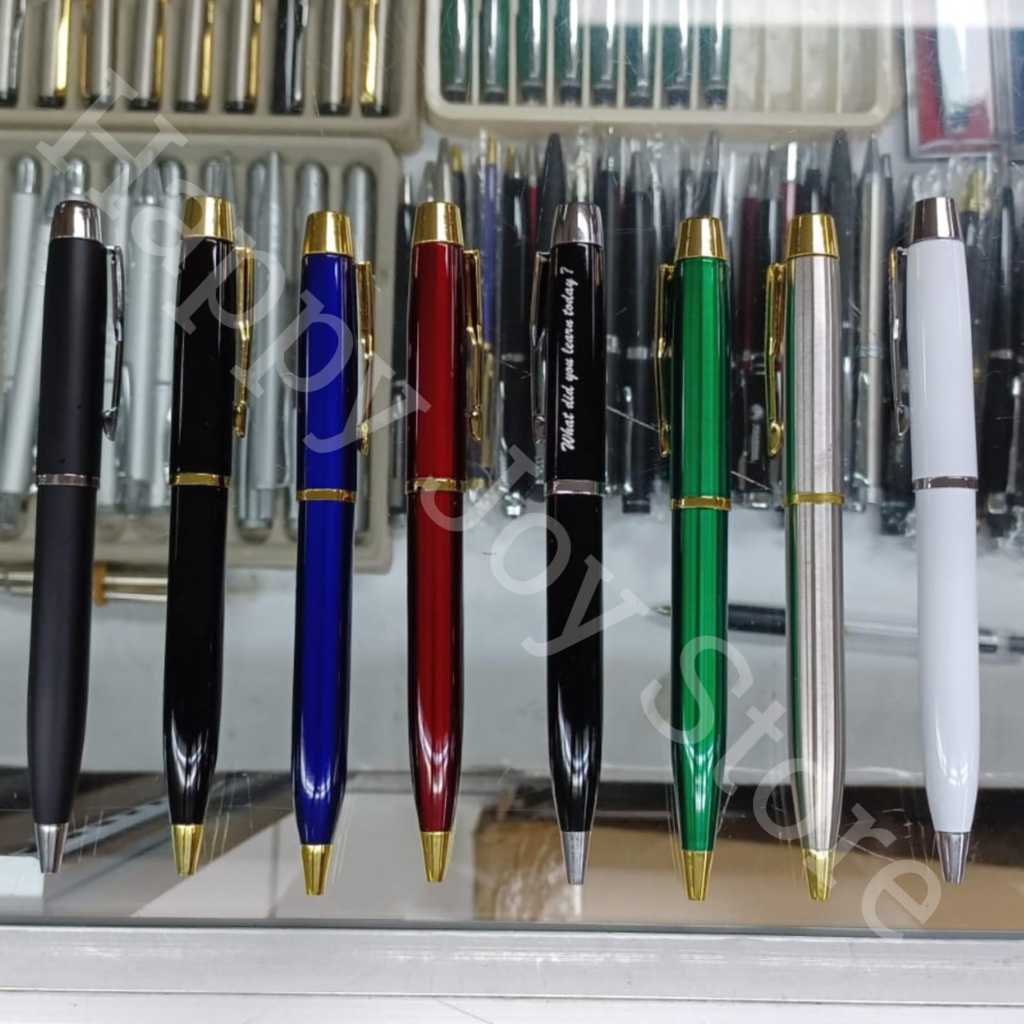

Pulpen Metal Model Parker Harga Sudah Termasuk Laser Custom Logo 1 Sisi Pada Pulpen
