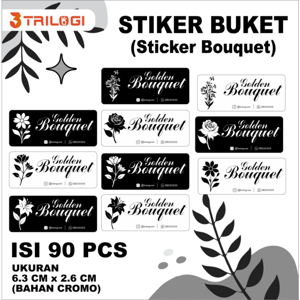 

CETAK STIKER BUKET/BOUQUET CUSTOM
