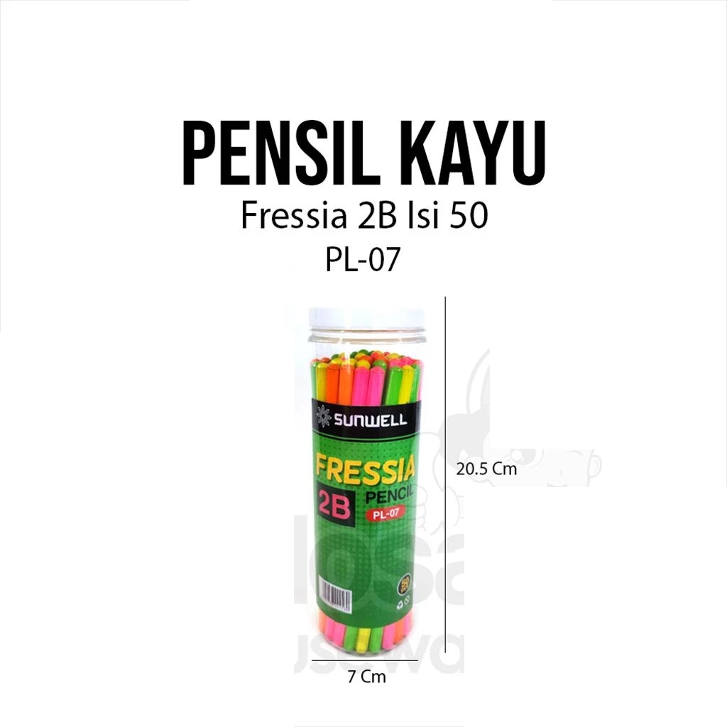 

50pcs Pencil 2B Fressia PL-07 / Pensil Tulis 2B