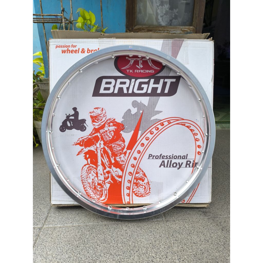 PROMO VELG TK RACING BRIGHT 160 X 21 HOLE LUBANG JARI 36 ORIGINAL TK JAPAN BARU STOK LAMA WARNA SILV