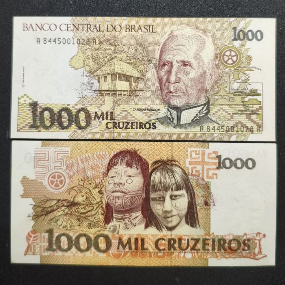 Koleksi Uang Kertas Brazil 1000 Cruzeiros