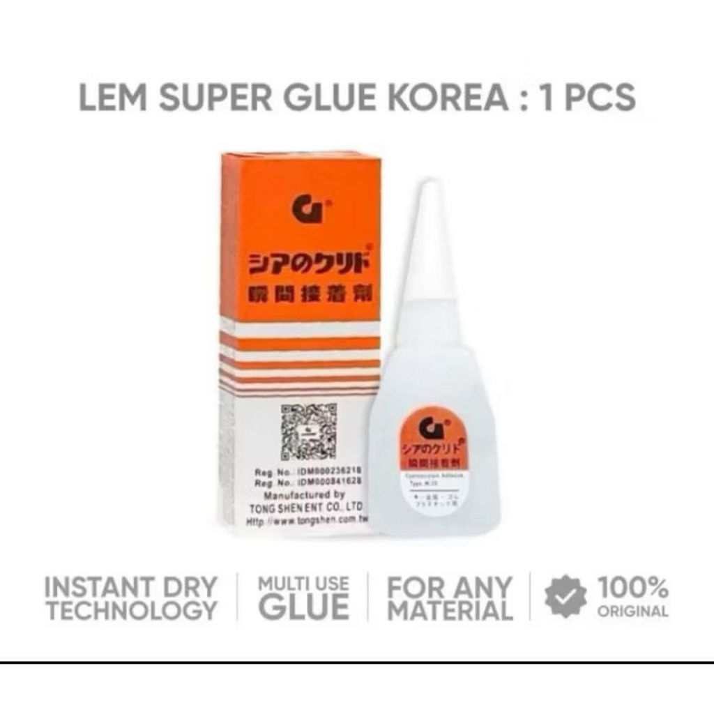 

Lem Korea / Lem G / Power Glue / Lem Setan / Lem Korea Original / Lem Besi / Lem Multifungsi