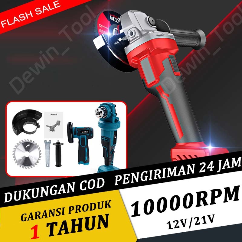 Dewin Gerinda Baterai Brushless 10000RPM Mesin Gerinda Baterai Tangan Cordless Pemotong Logam