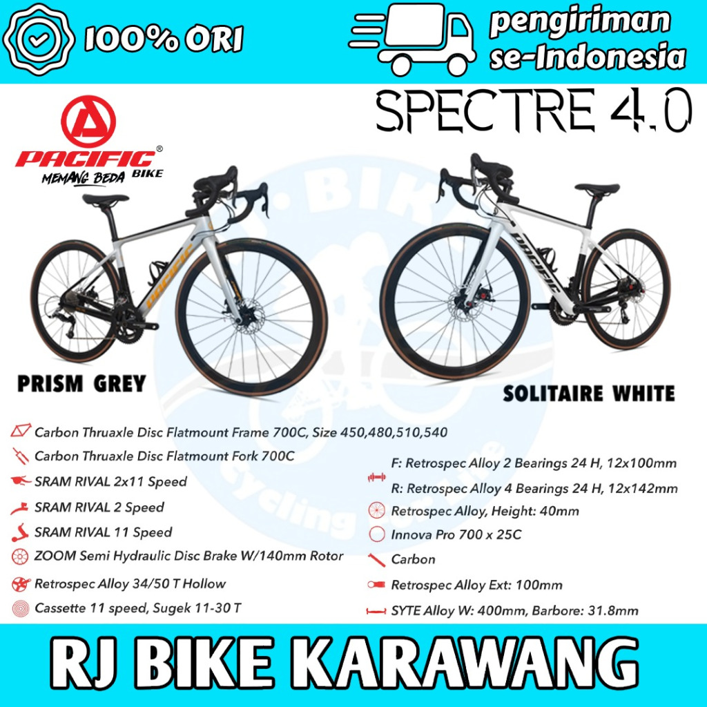 SEPEDA BALAP ROAD BIKE PACIFIC SPECTRE 4.0 5.0 6.0 700C CARBON SUPER PROMO