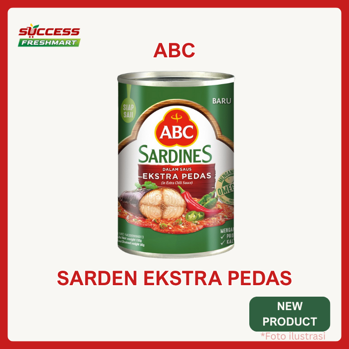 

ABC kaleng sarden ekstra pedas 155 gr