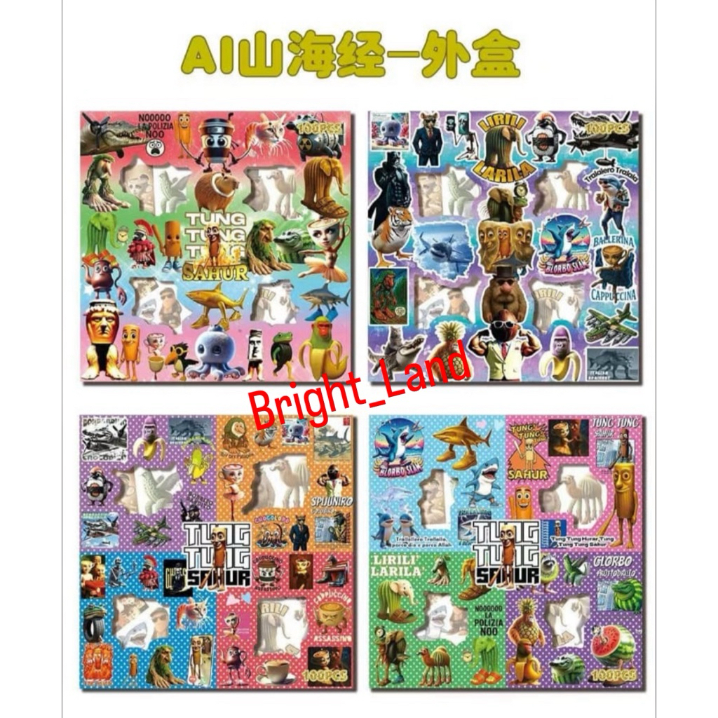 

stiker Nono Anomali lotso, Frozen Skibidi toilet isi 100 pcs karakter kartun tung tung sahur bombardilo crocodillo