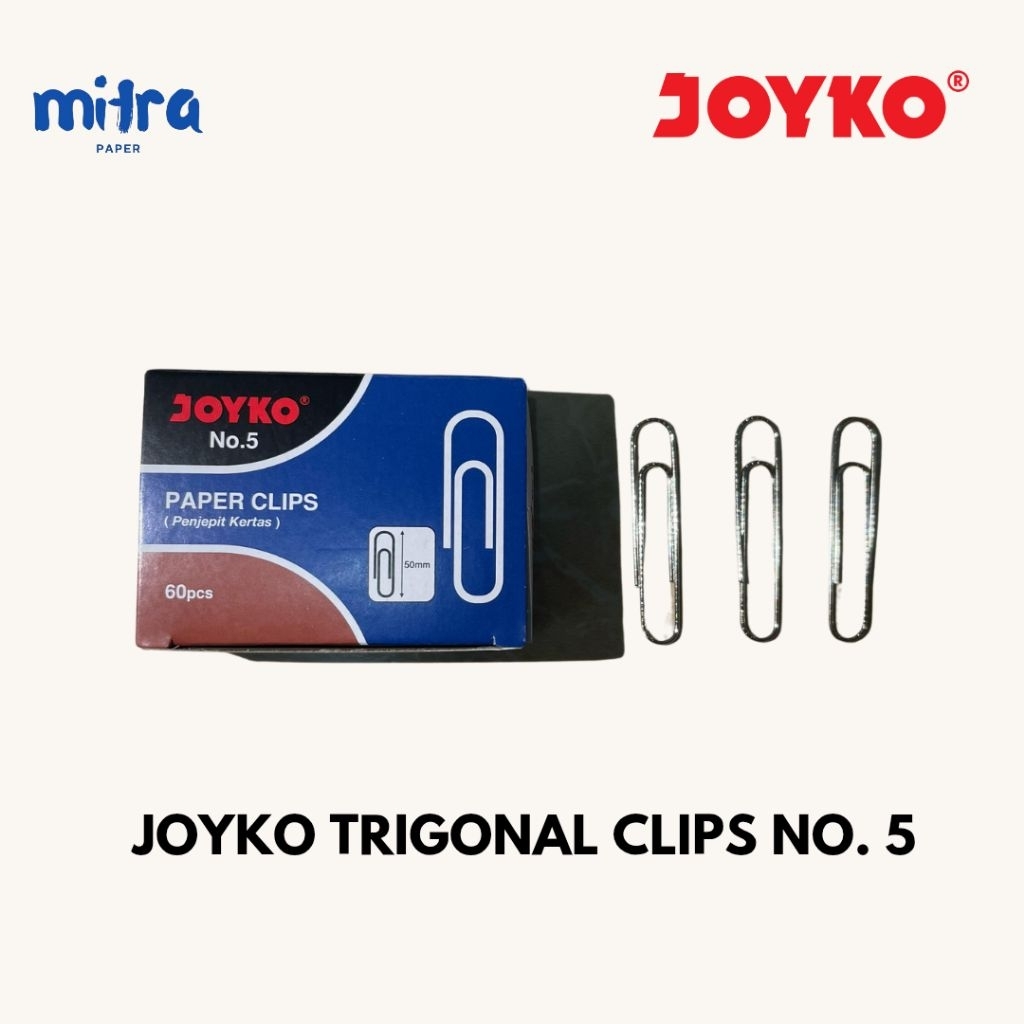 

JOYKO - Paper Clip Trigonal No 5. / Harga 1 Pack Isi 60 Pcs.