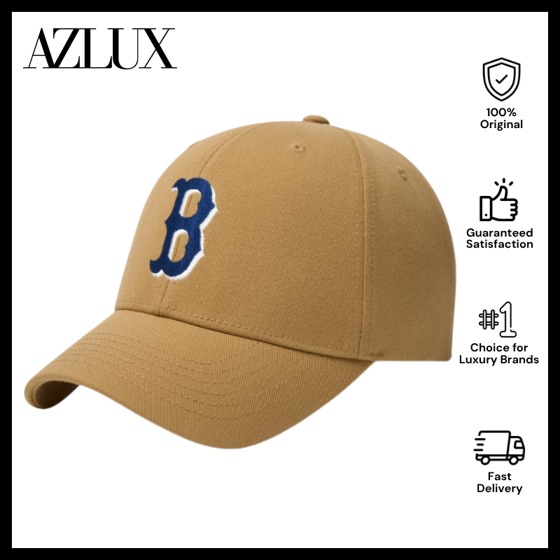 MLB Korea Varsity Boston Red Sox Ball Cap - Dark Beige