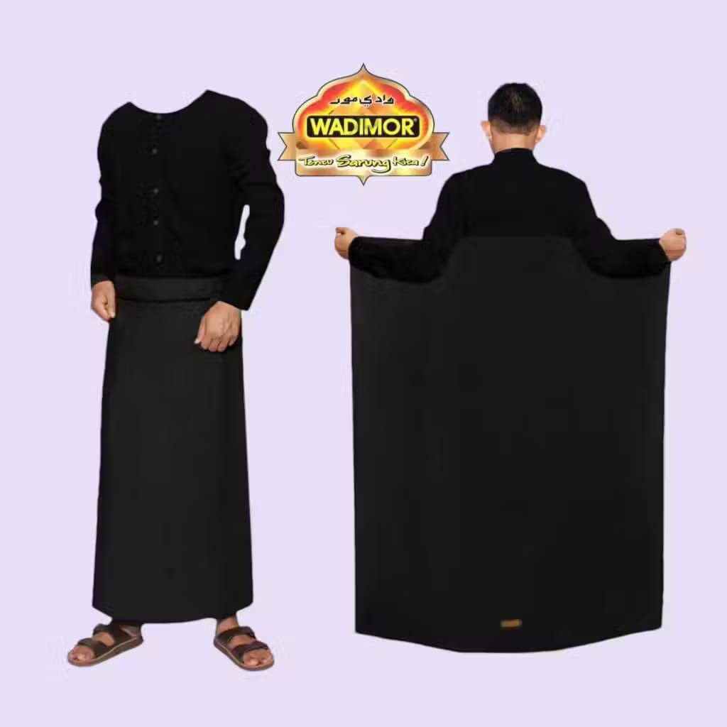 KAIN SARUNG WADIMOR HITAM POLOS/SARUNG WADIMOR GROSIR PER 10 PCS