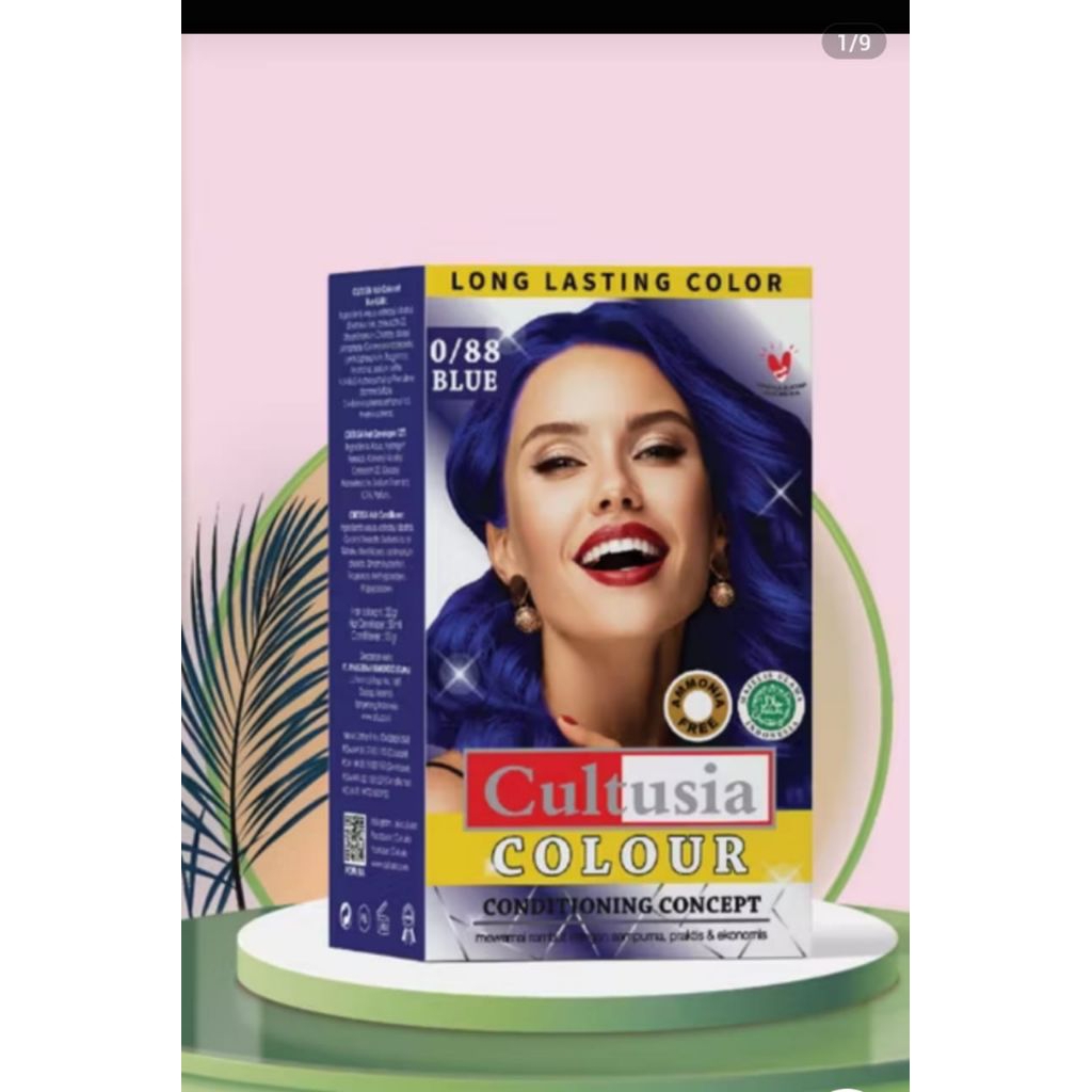 Cultusia cat rambut blue / cultusia bleaching powder / cat rambut