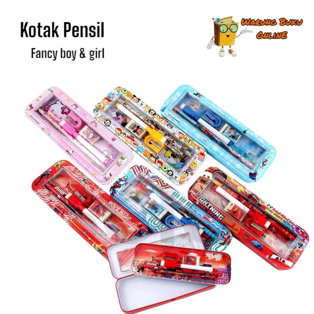 

KOTAK PENSIL KALENG FANCY SET BOY & GIRL + WHITEBOARD DI BAGIAN BELAKANG