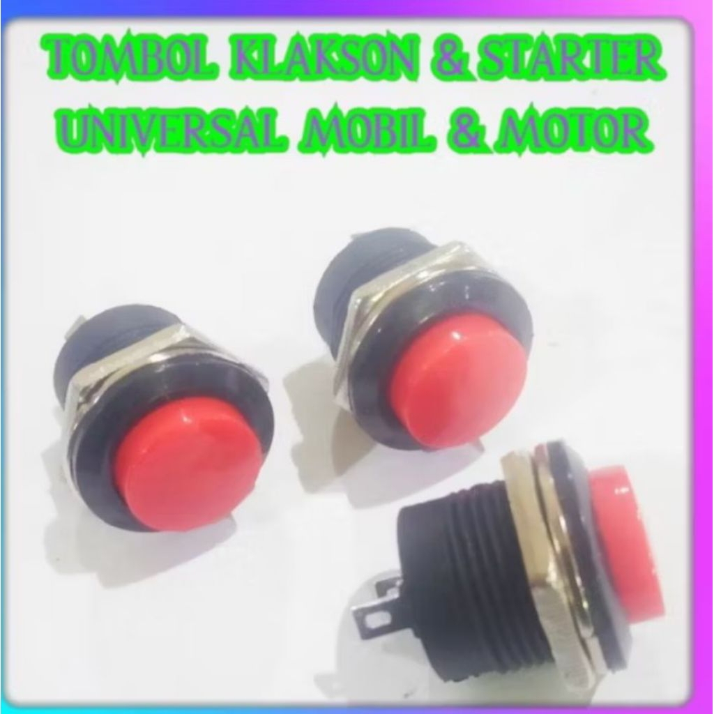 Saklar/ tombol stater  klakson mobil & motor universal