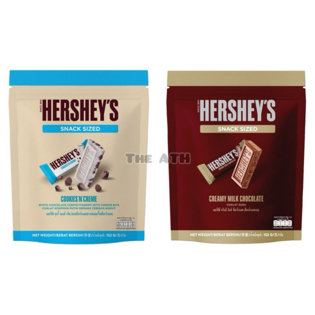 

HERSHEY'S SNACK SIZED COOKIES AND CREME CREAMY MILK COKLAT PACK 153GRAM COKLAT HALAL