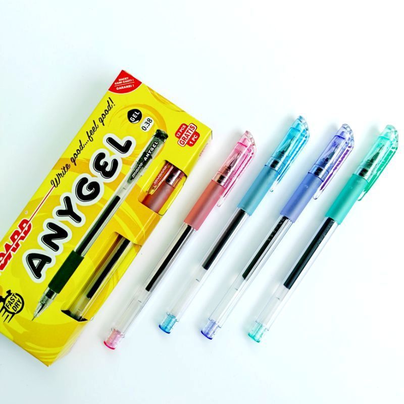 

Pulpen STANDARD ANYGEL 0.38 mm – Bolpen Gel Halus dan Presisi Isi 12+1 pcs (1 Pack) | Tinta Hitam Berkualitas, Harga Grosir Bisa COD