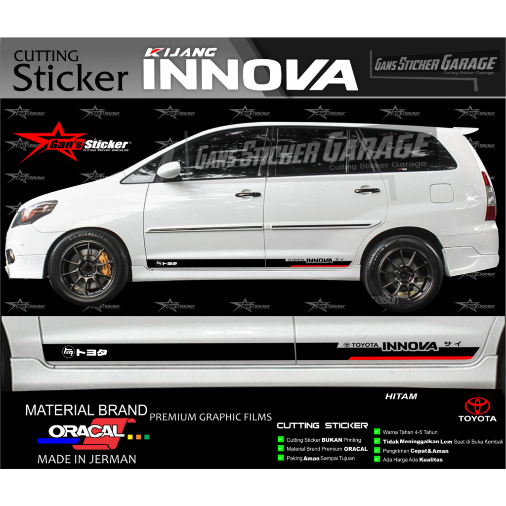 Sticker Toyota Kijang Innova AN40 Aksesoris Kijang Innova