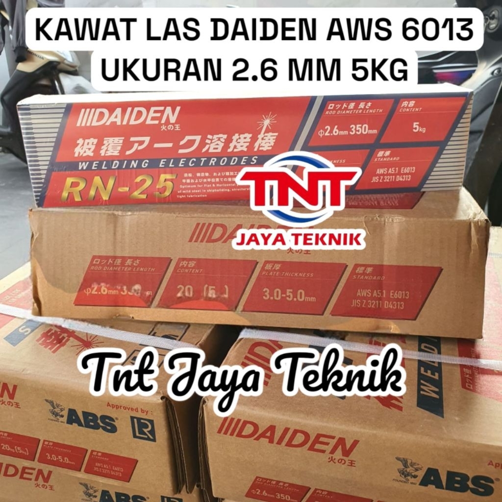 KAWAT LAS BESI DAIDEN RN-25 2.6 MM AWS 6013 / KAWAT LAS 2.6MM DAIDEN RN 25