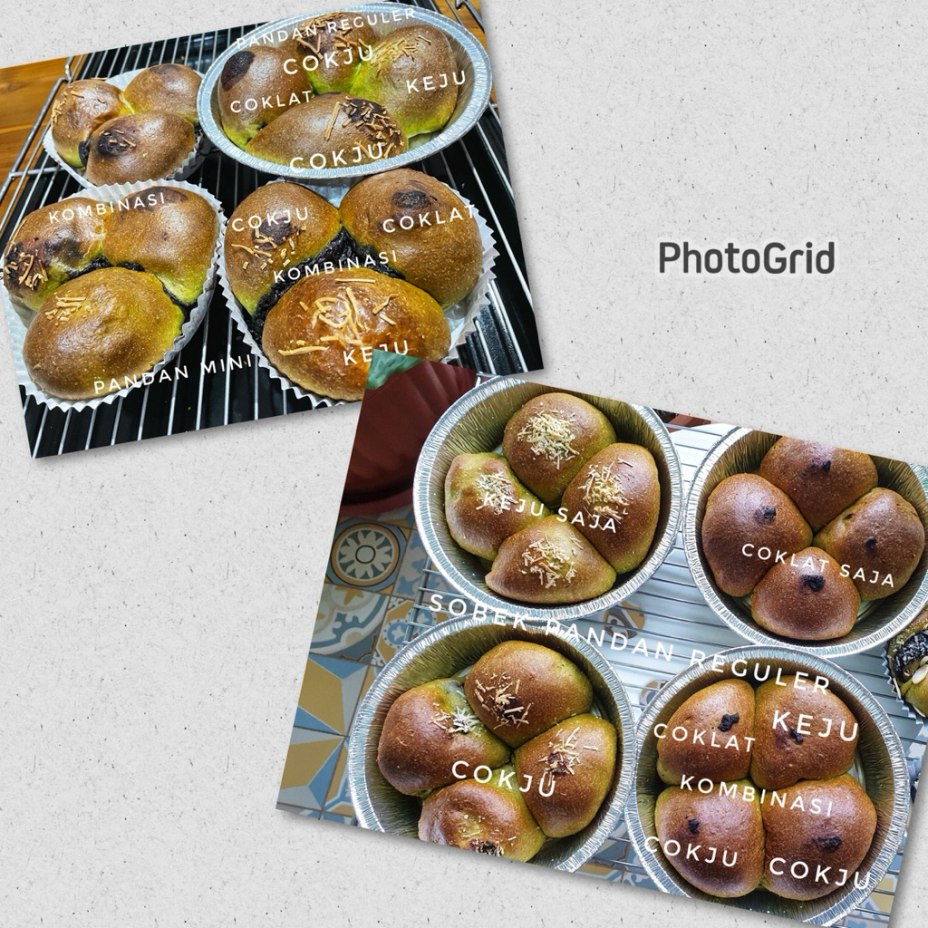 

Roti Sobek Keto Pandan Besar