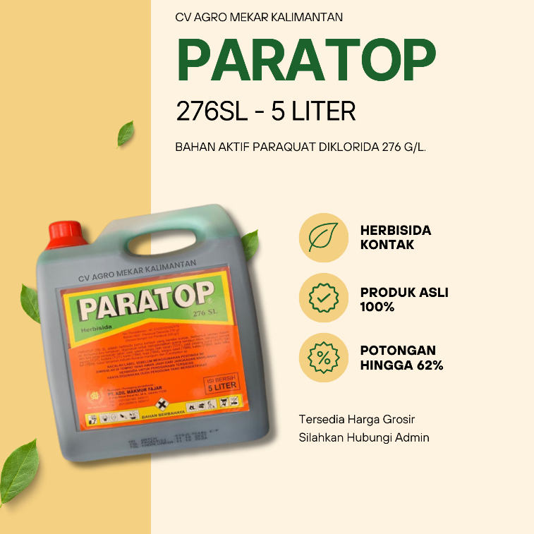 Paratop 276 SL Herbisida Kontak Pembasmi Gulma Rumput 5 Liter ORIGINAL