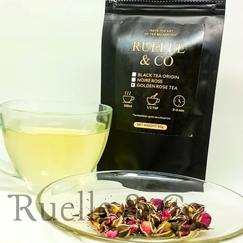 

Teh Mawar Kering Golden Rose 50gr – Ruelle & Co Herbal Premium Relaxing Tea