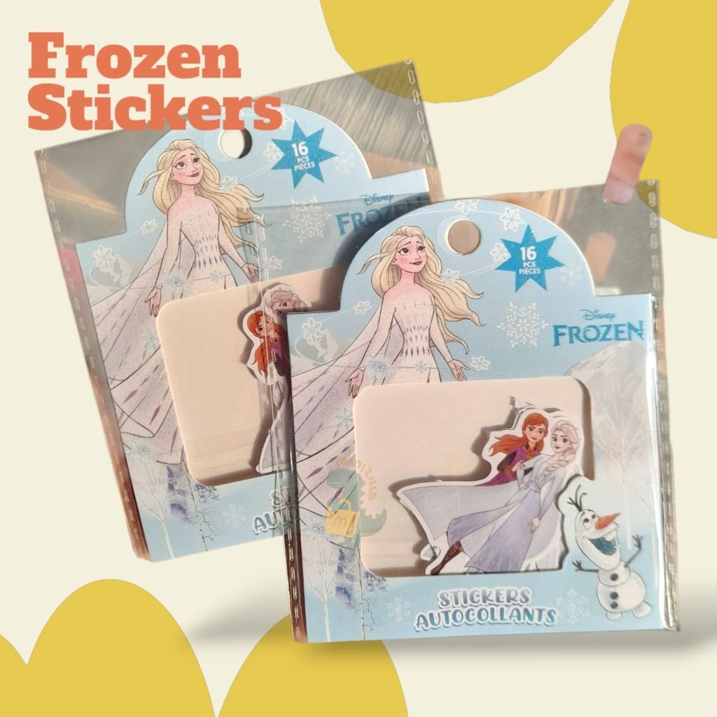 

Miniso Frozen Sticker Set Stiker 16pcs Hiasan Buku Journal Disney Elsa Anna