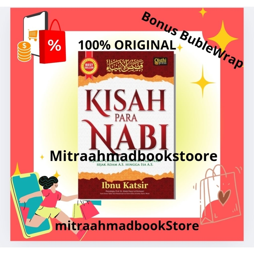 Buku Kisah Para Nabi sejak Nabi Adam AS sd Isa AS Ibnu Katsir Qishashul Anbiya /Qisthi ORIGINAL