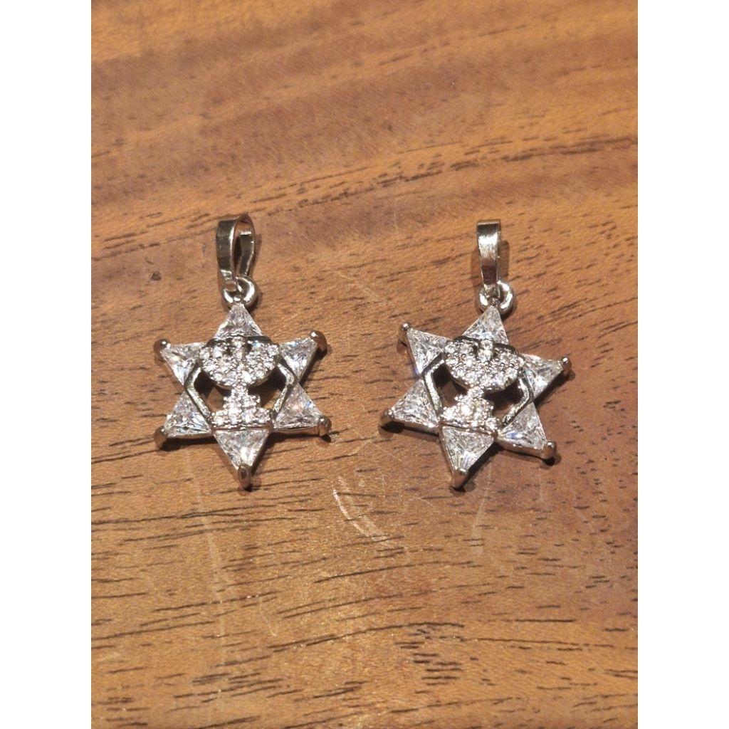 Liontin Bintang Daud crystal white Mini