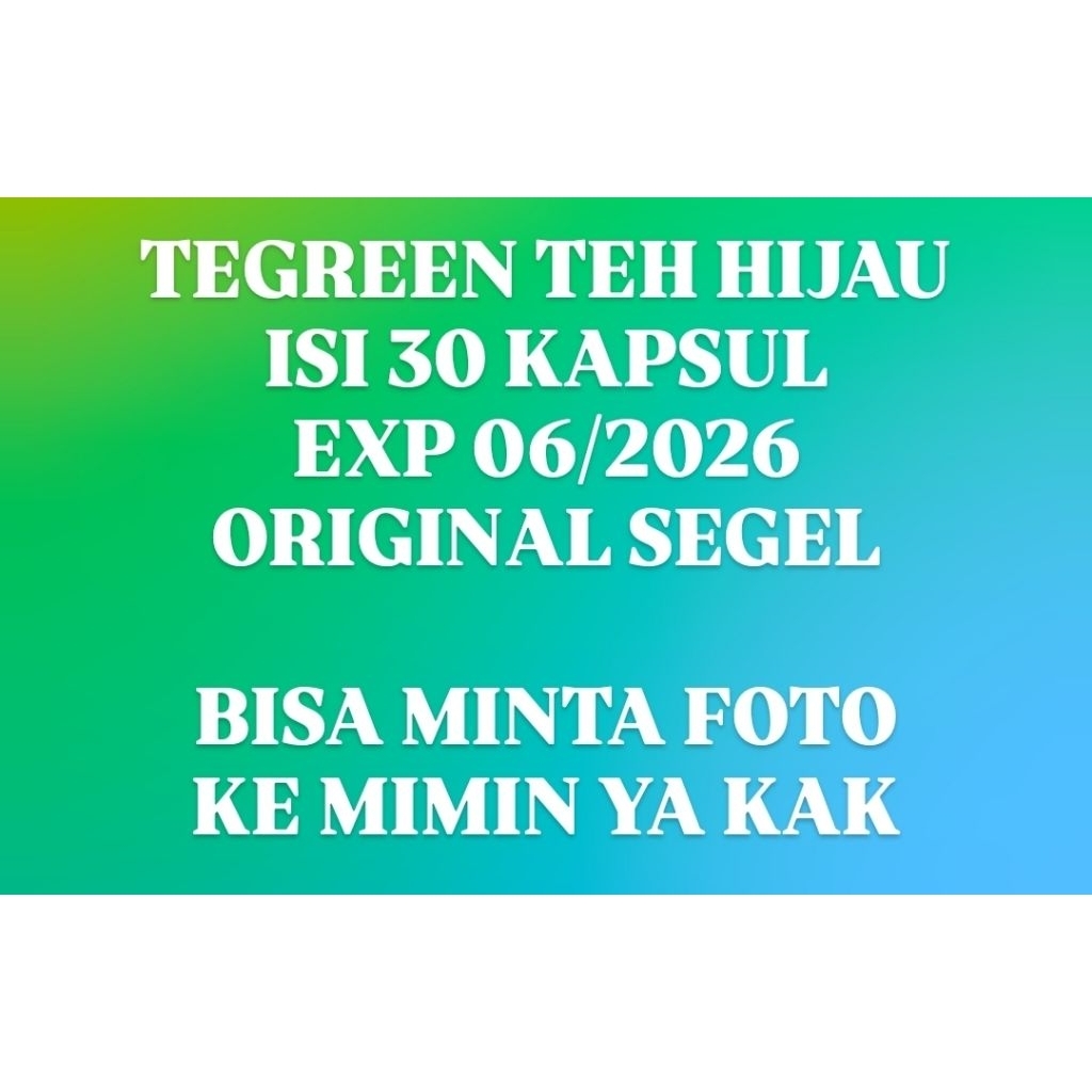 

tea greens 30 kapsul