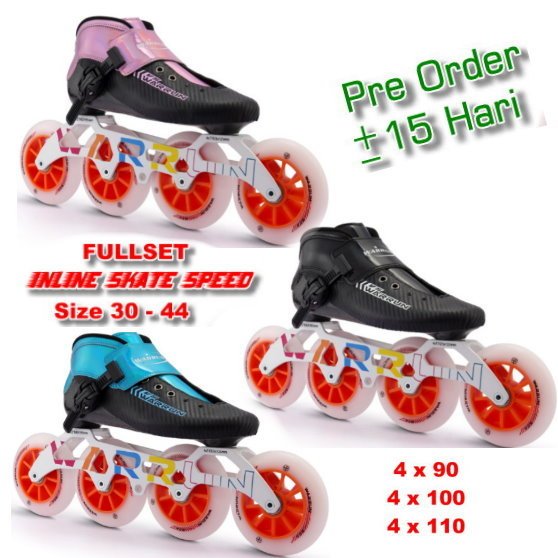 Inline Skate Speed  Sepatu Roda Speed  FULLSET WARRUN 4X90  4X100  4X110