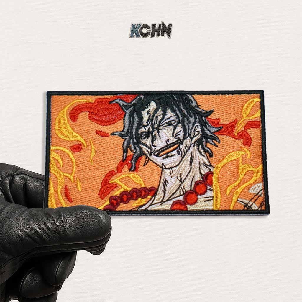 ACE - Iron Patch Bordir OnePiece One Piece Portgas D Ace Emblem Kaos Jaket Tas