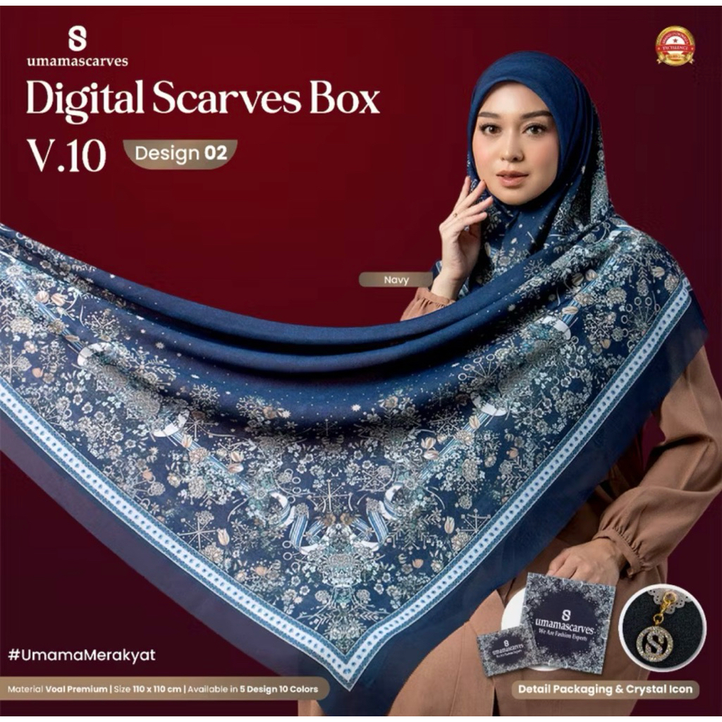Hijab Segiempat Umama Scarves Box