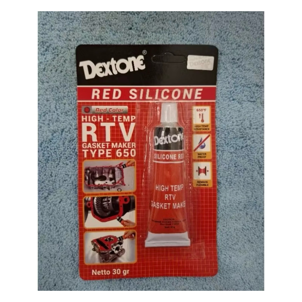 

LEM Dextone red silicone 30gr lem gasket merah / silicon red ( harga per biji )