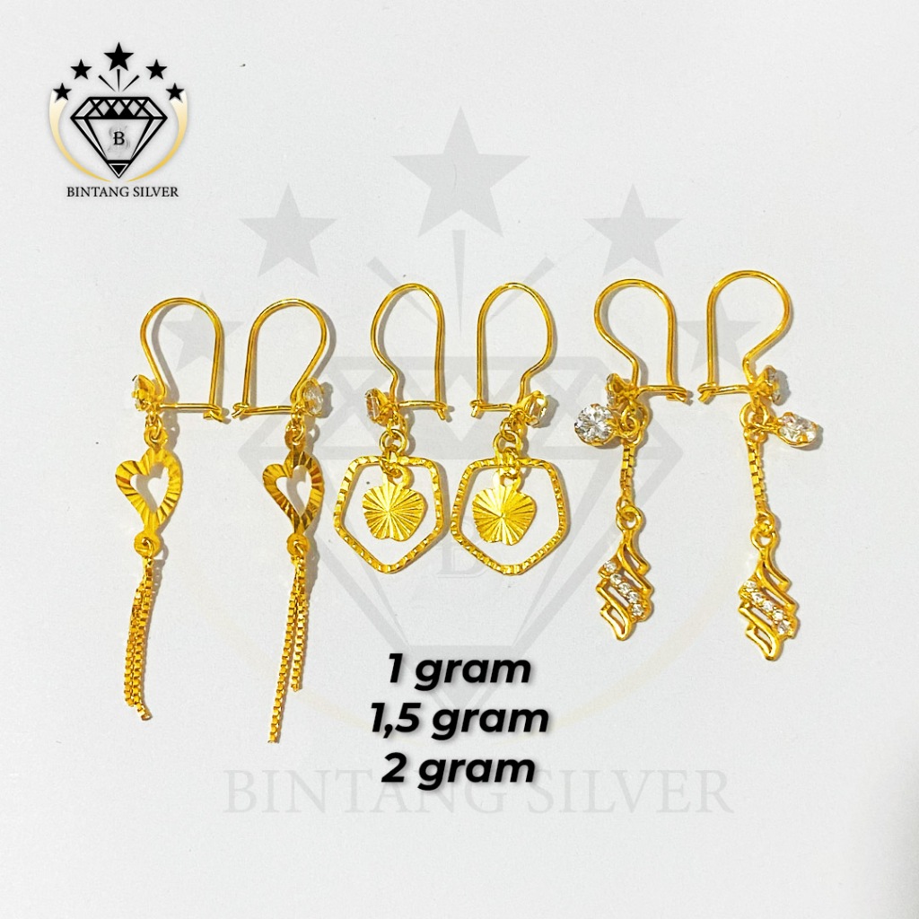 Anting Desi Kait Jurai Rantai Panjang Mainan | Anting Gantung Gold Elegan Wanita – Perhiasan Gold Pl