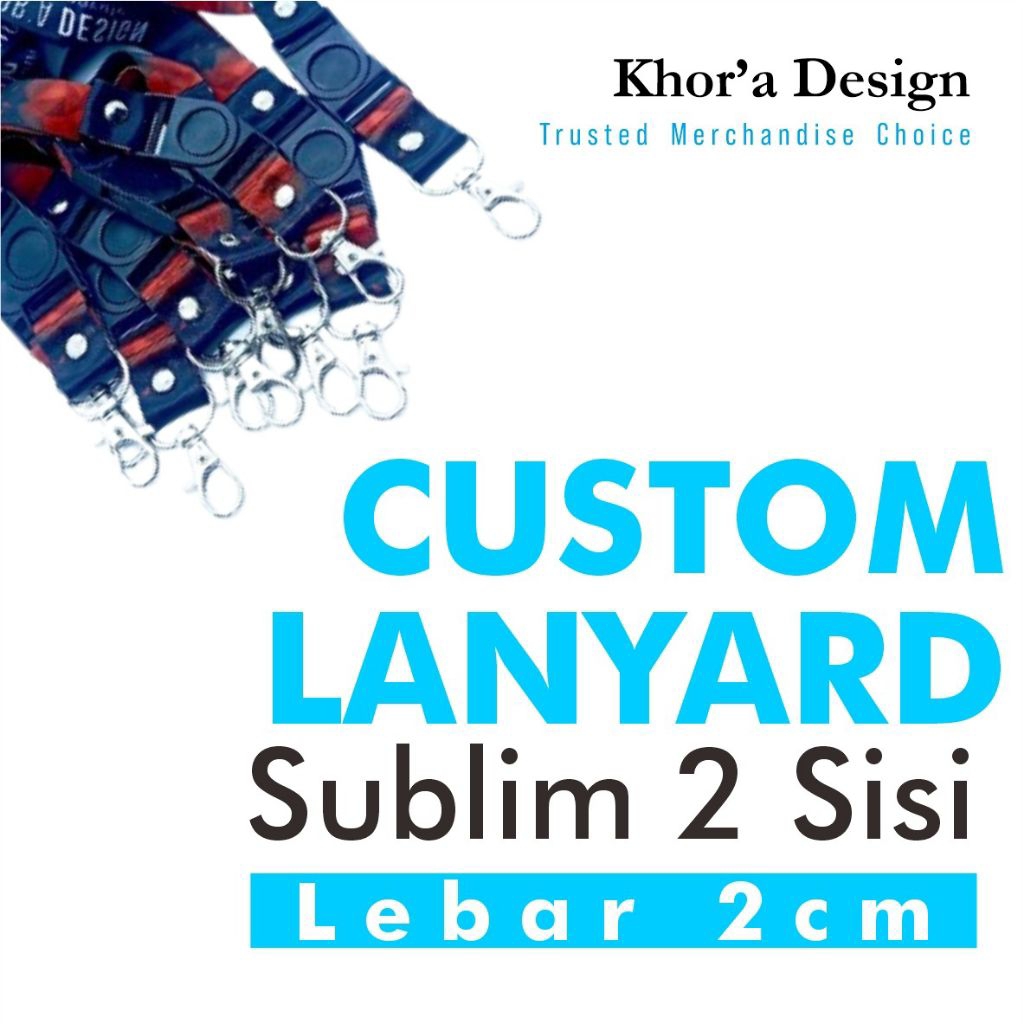 

Cetak Lanyard Custom 2cm bolak-balik premium bahan Tisu