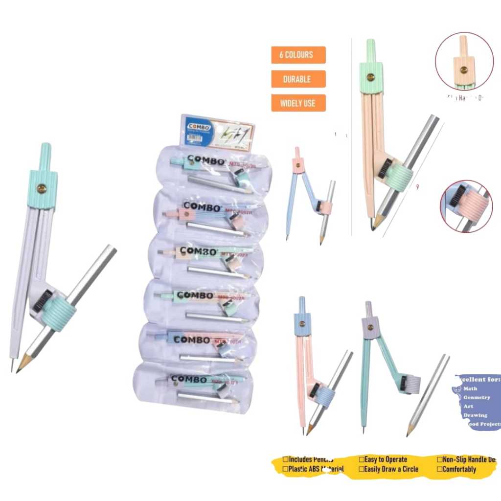 

Jangka Compass / Jangka Matematika / Pencil Compass / Jangka Set Pensil Murah