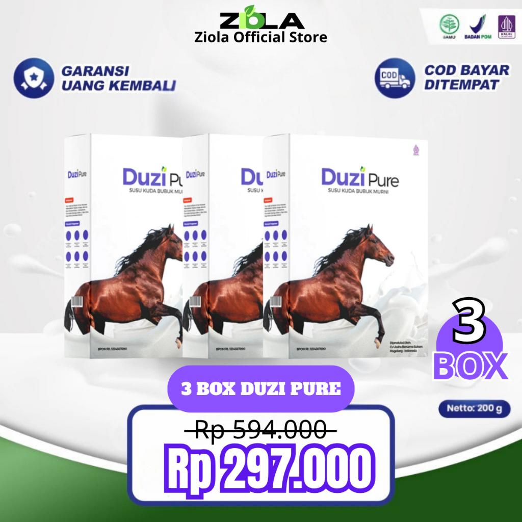 

Duzi Pure - Susu Kuda Lombok Bubuk Original Garansi 100% - 3 Box