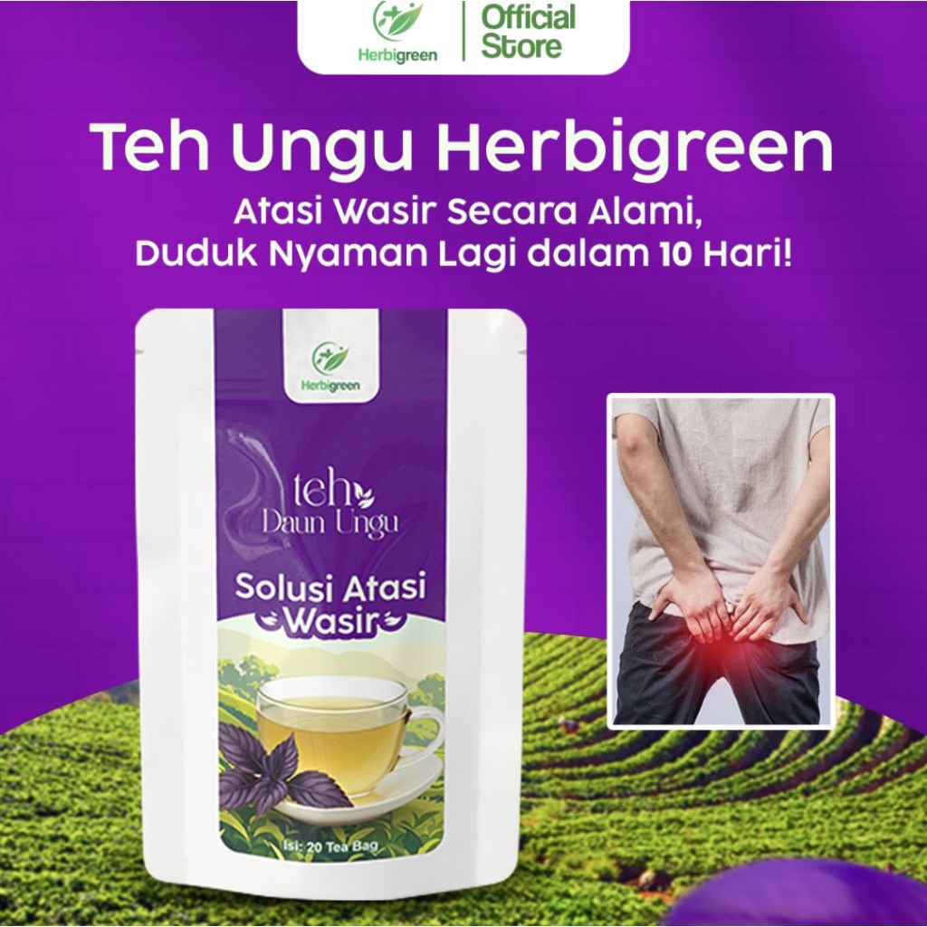 

Herbigreen Teh daun ungu Melancarkan BAB, SEMBELIT, WASIR, AMBEYEN, MEJEN, herbal wasir alami, herbal ambeyen, obat wasir, obat ambeyen, pelancar BAB, mengobati ambeyen, teh daun ungu, teh untuk wasir, teh untuk ambeyen, susah bab, mengobati pencernaan