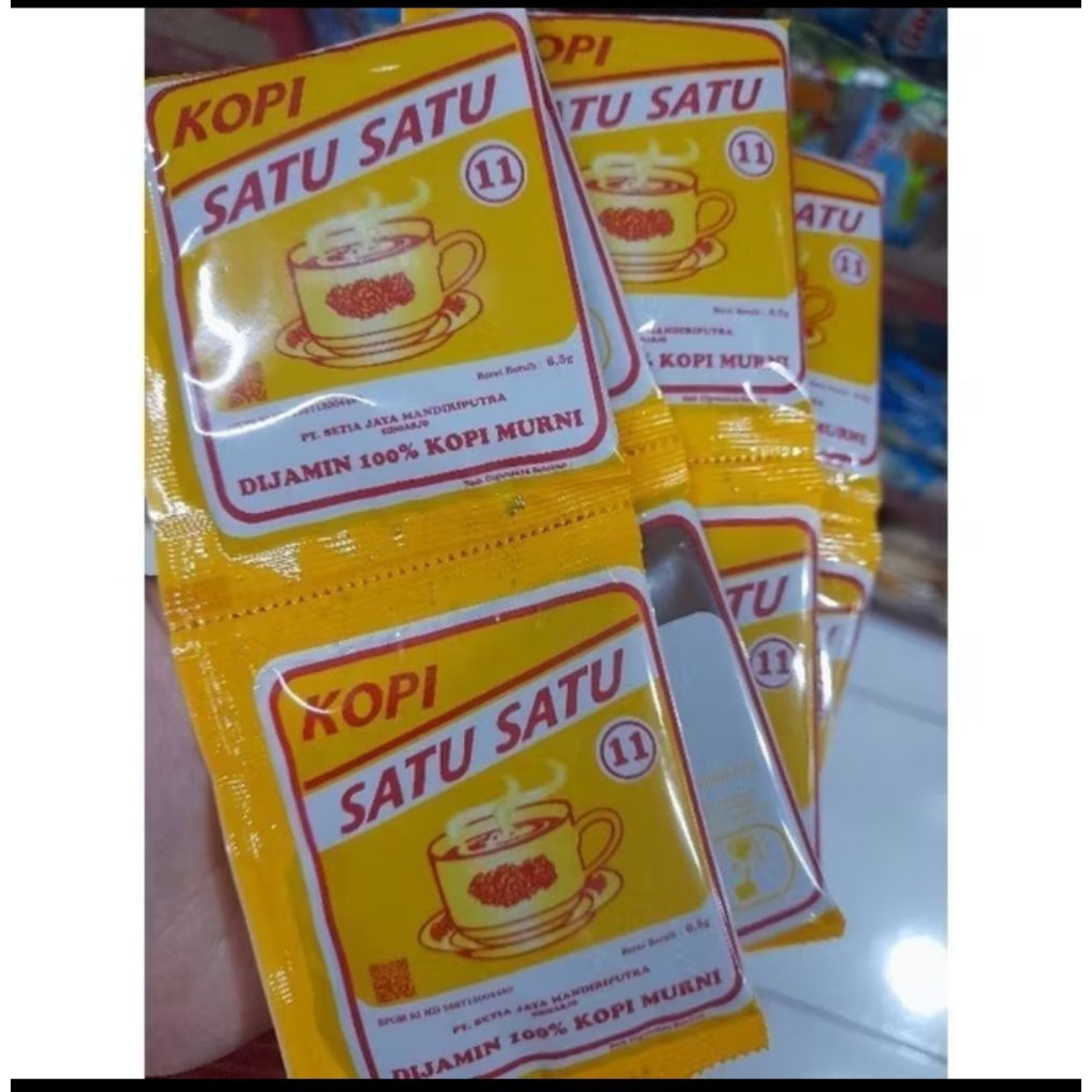

Kopi satu satu sachet dapat 1 renteng/ 10 kopi sachet murni