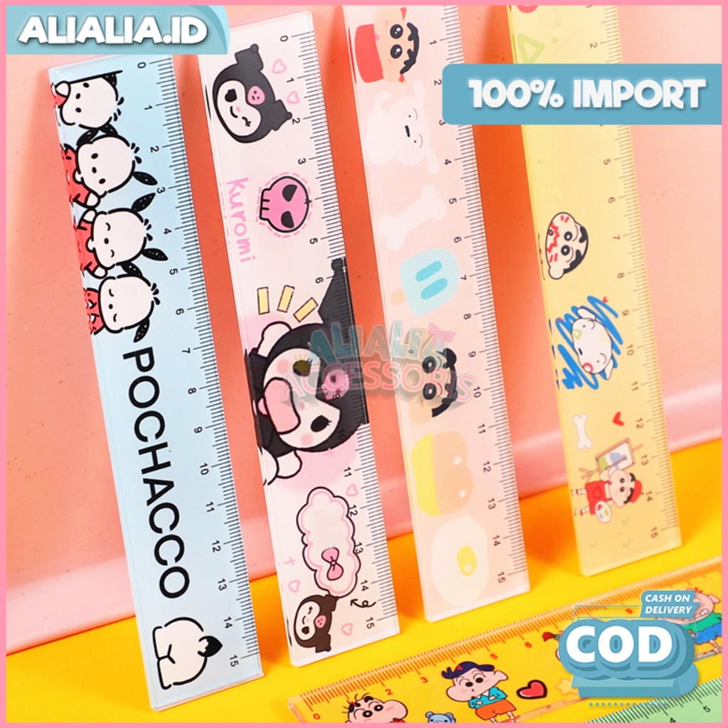 

Penggaris Lucu Karakter Kartun 15 Cm Aksesoris Alat Tulis Perlengkapan Sekolah Anak