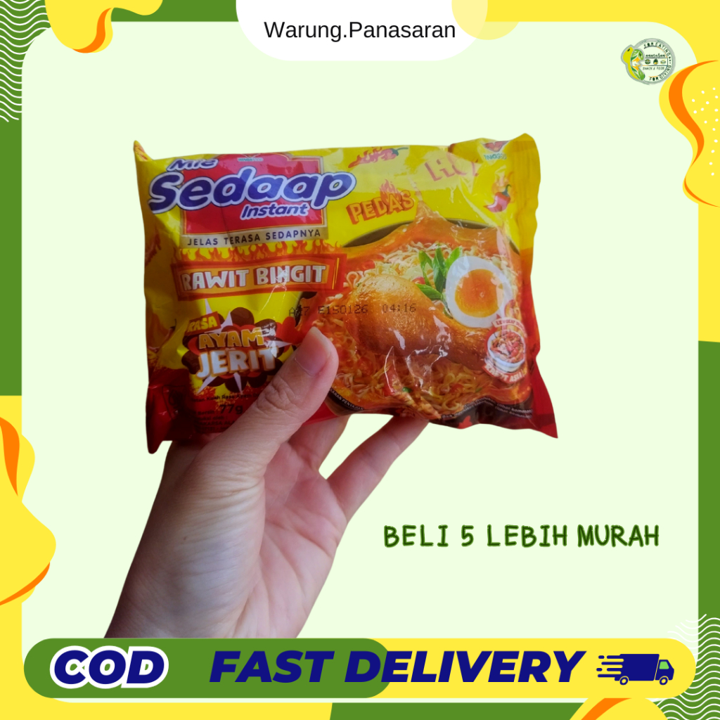 

Mie Sedap Kuah Ayam Jerit Rawit Bingit 77 gr 1 Pcs