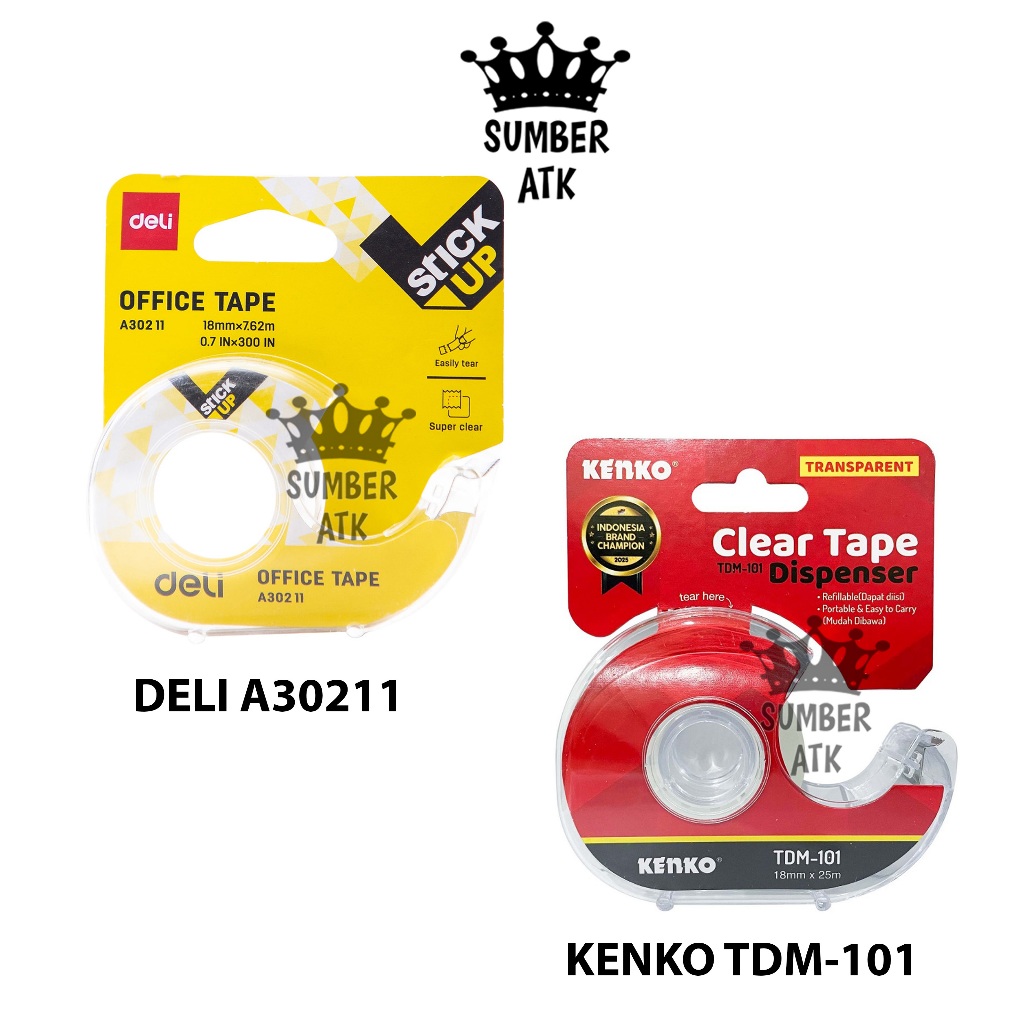 

Deli Isolasi Tape Cutter Tape Dispenser Pemotong Pita Perekat Transparan Super Bening EA30211 A30211