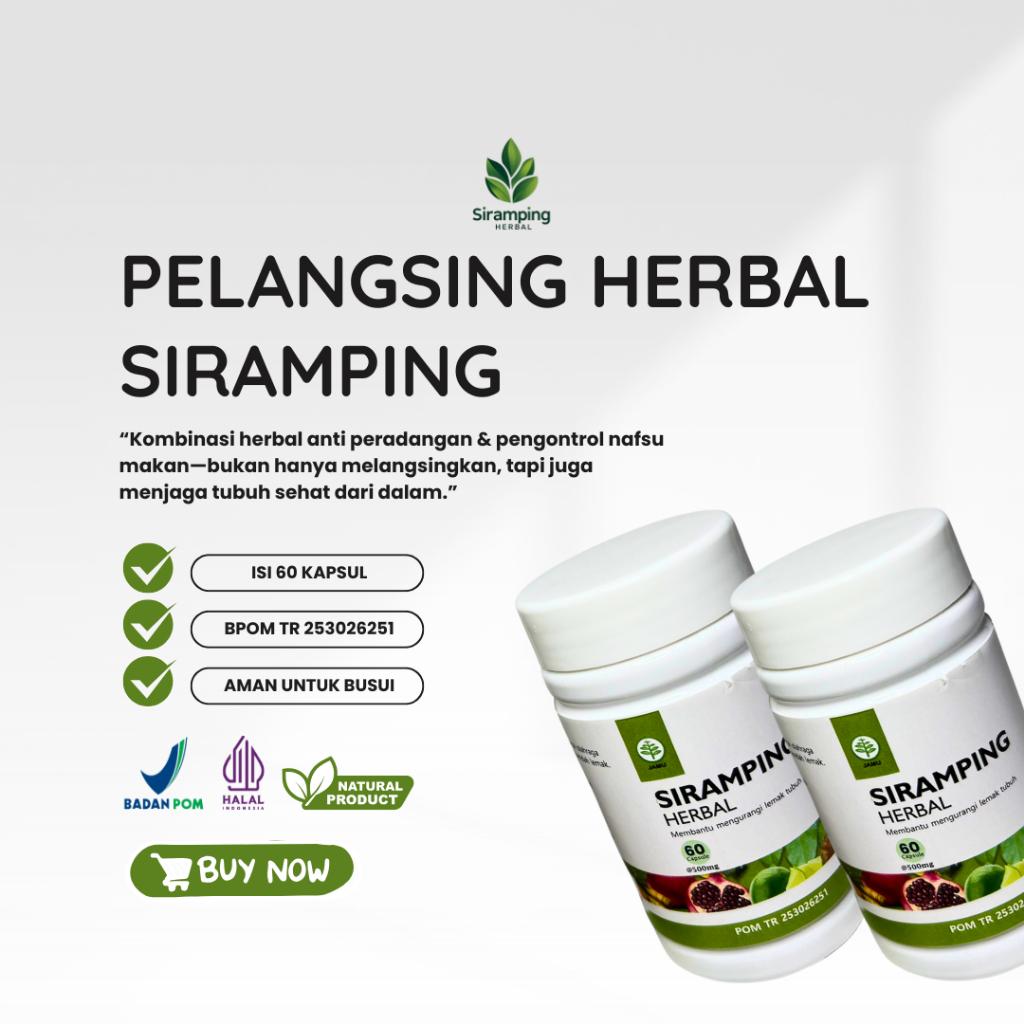 Pelangsing Herbal SiRamping BPOM Busui Friendly Isi 60 Kapsul