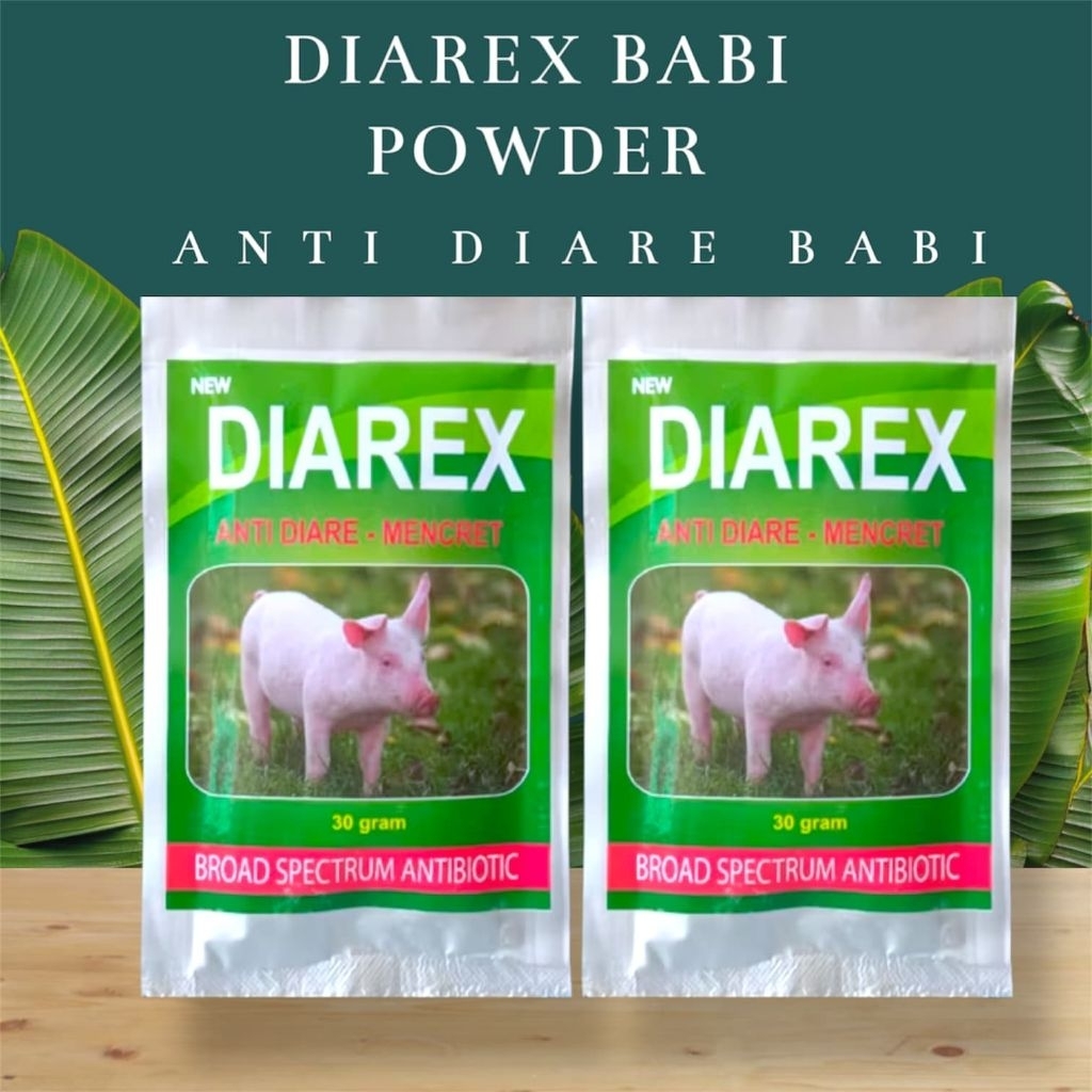 Diarex Babi 30gr,  Obat Diare Mencret Babi Powder