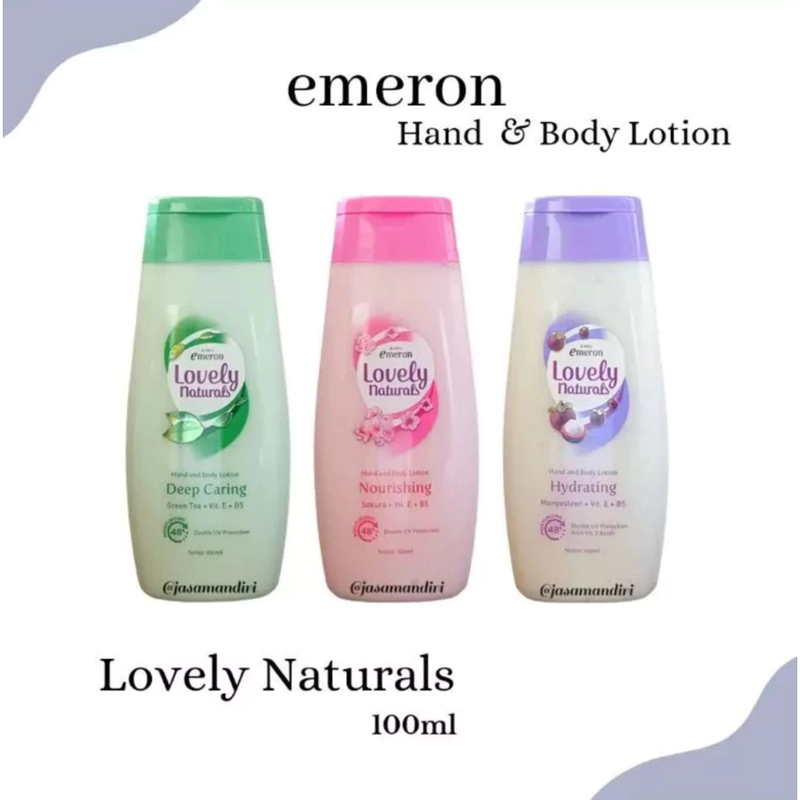 Emeron Lovely [100-GLOW] Hand Body Lotion White UV GLOW BRIGHTENING/EMERON NOURSHING 100ML 100ml