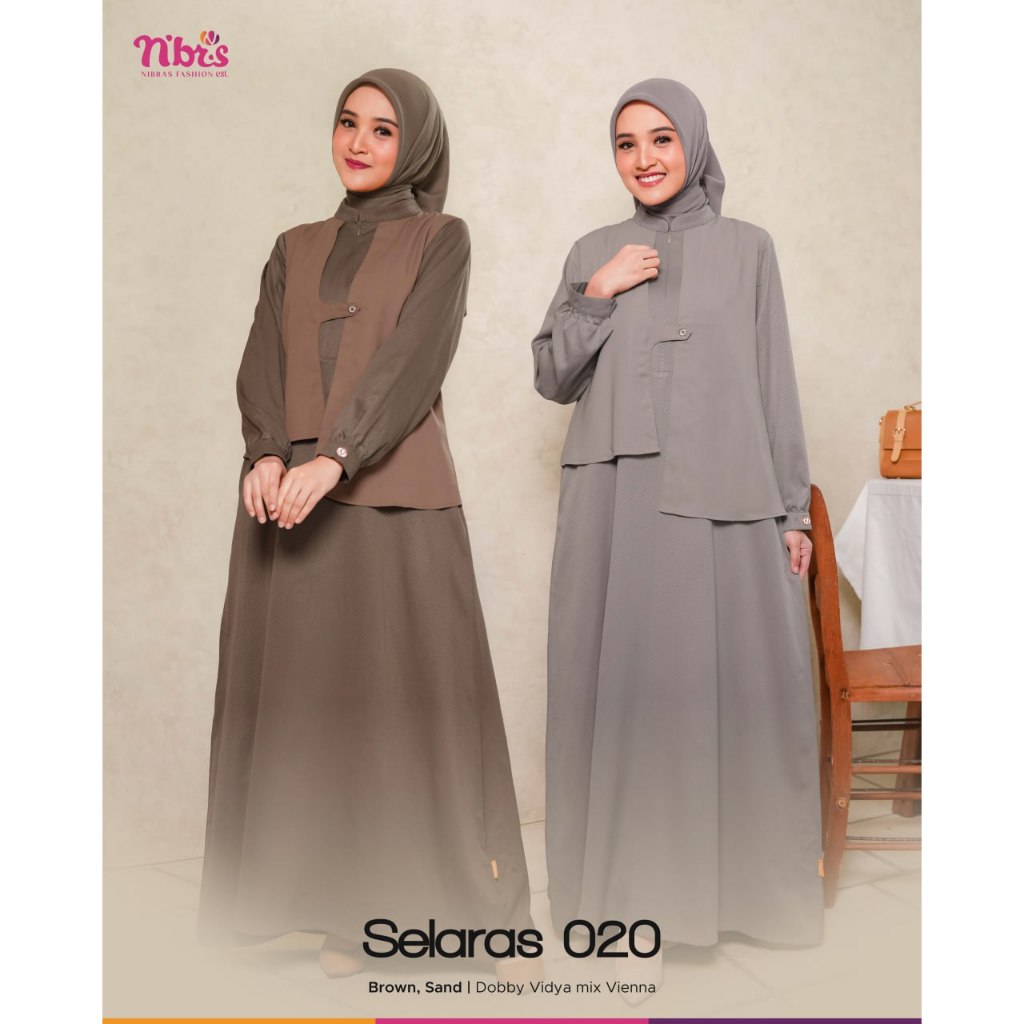 TERMURAH GAMIS NIBRAS PREMIUM SELARAS 020 YANG COCOK UNTUK OUTFIT KONDANGAN, DAILY & LEBARAN
