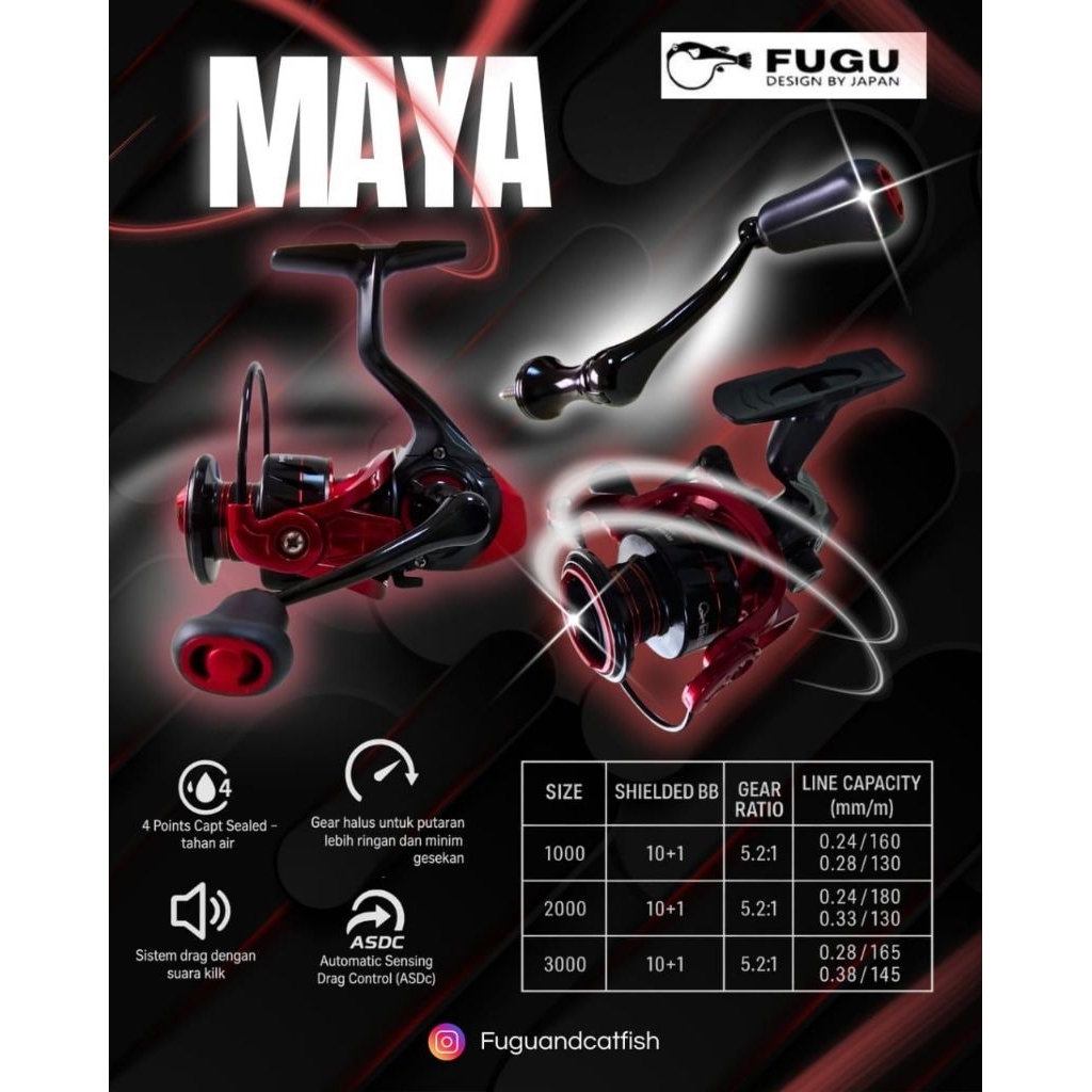 REEL FUGU MAYA 2000 POWER HANDLE
