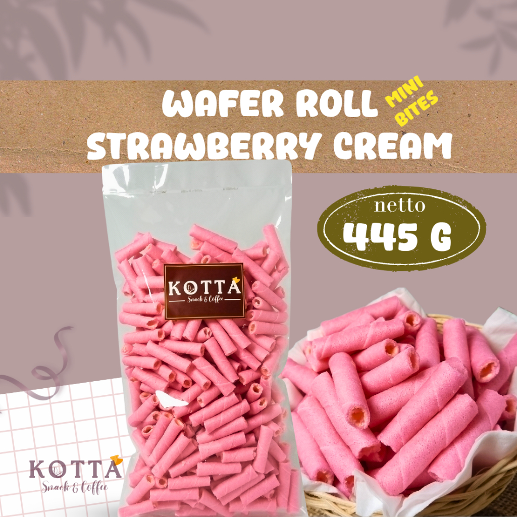

Wafer Roll Mini Bites Strawberry Cream 445 gram
