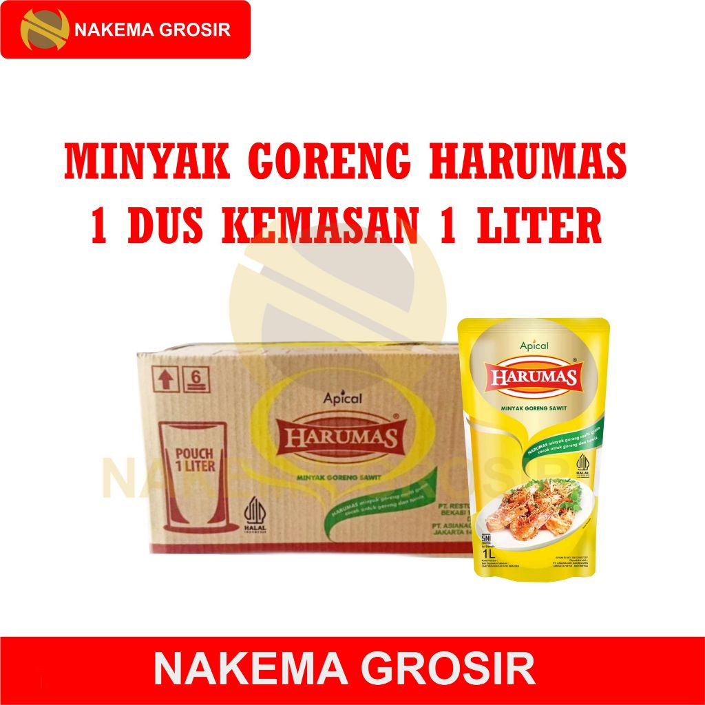 

MINYAK GORENG HARUMAS 1 DUS 1 LITER-ISI 12 PCS